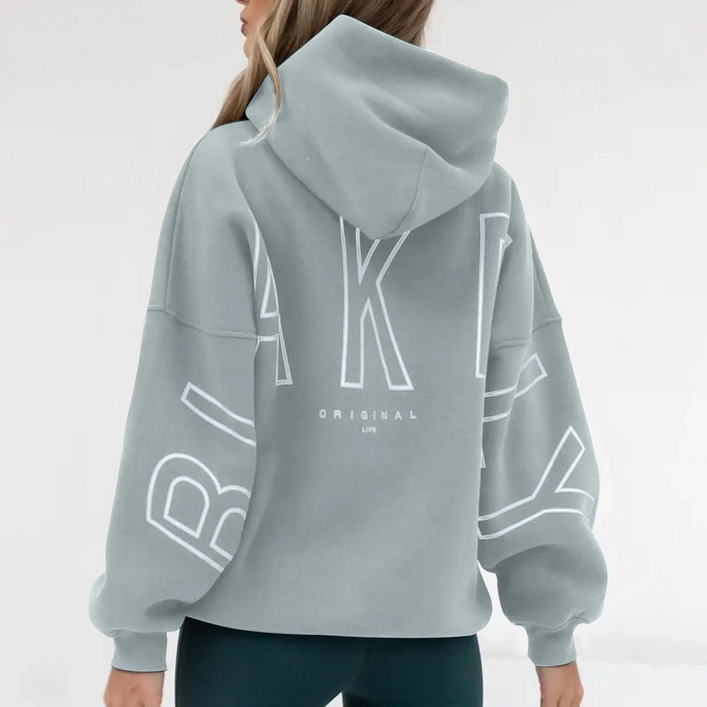 Classic Solid Color Simple Lazy Style Basic Hoodies for Men and Women Letter Printed Soft Sports Pullover Sweatshirt