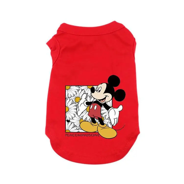 Disney Summer Dog Clothes This Cotton Pet Vest Clothes for Small Dogs Mickey Dog Clothing Chihuahua Puppy Yorkshire T-Shirt