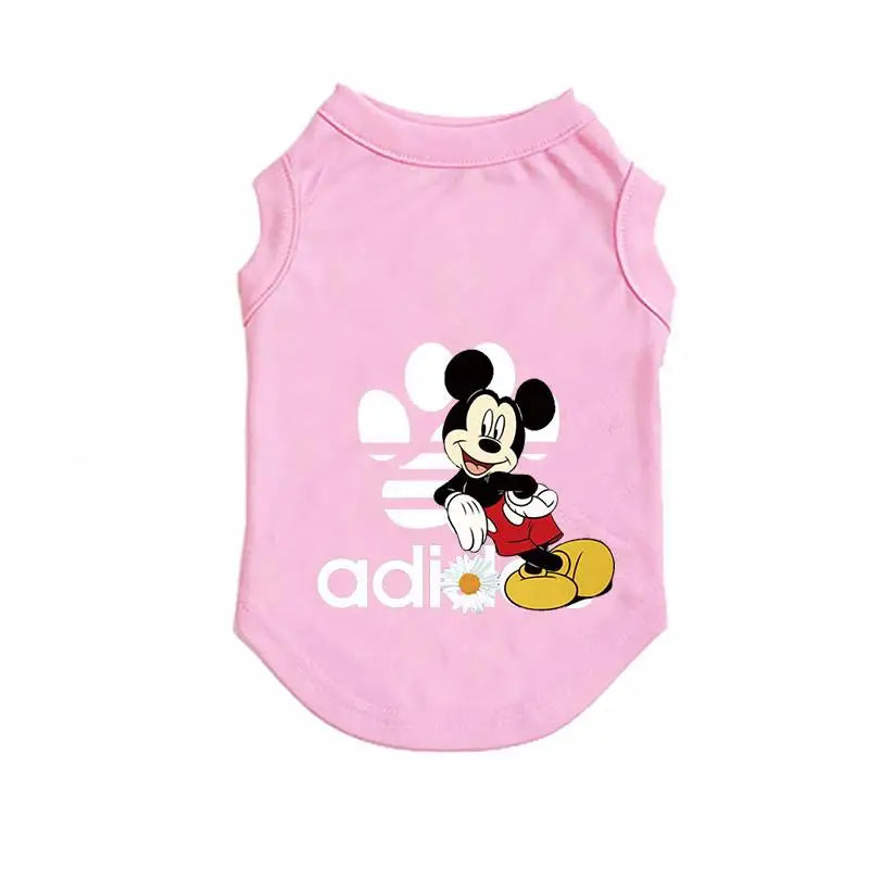 Disney Summer Dog Clothes This Cotton Pet Vest Clothes for Small Dogs Mickey Dog Clothing Chihuahua Puppy Yorkshire T-Shirt