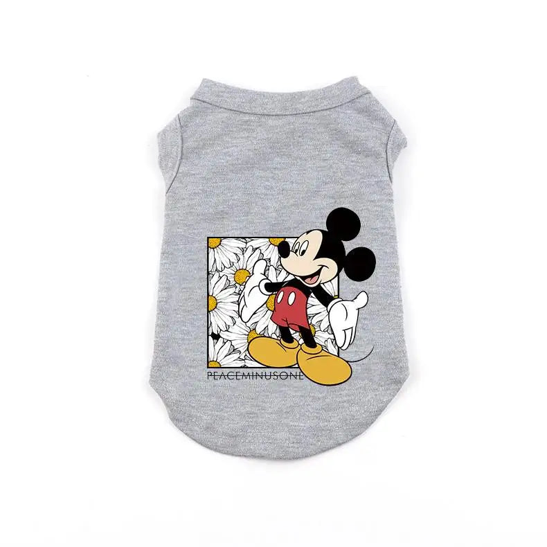Disney Summer Dog Clothes This Cotton Pet Vest Clothes for Small Dogs Mickey Dog Clothing Chihuahua Puppy Yorkshire T-Shirt