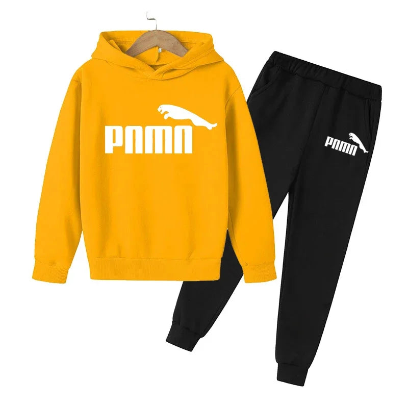 Kids Spring and Autumn Trend 2Pcs Hoodie+Pants Suits 3-14 Yeras Boys Girls Outfit of the Day Tracksuits Children Clothes Sets