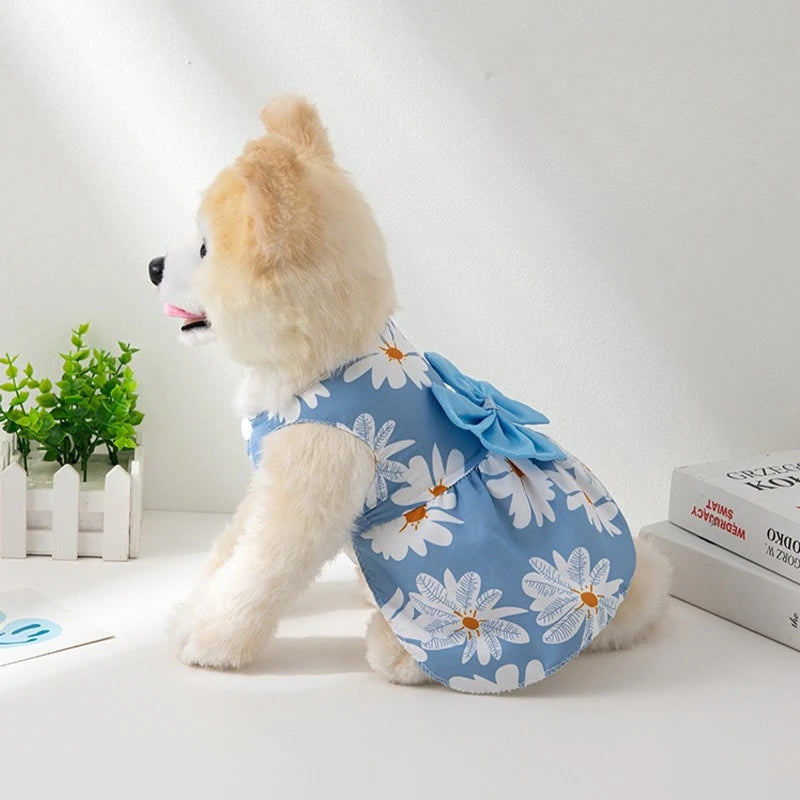 Summer Spring Dog Princess Dress Pet Skirt Cute Dog Dress Bow Lace for Small Medium Puppy Poodle Chihuahua Clothes