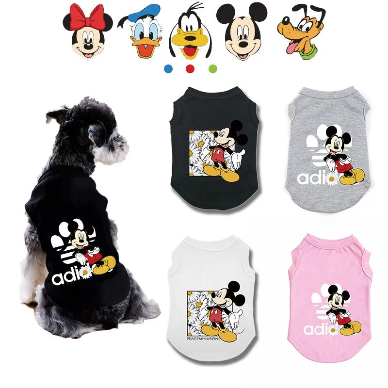 Disney Summer Dog Clothes This Cotton Pet Vest Clothes for Small Dogs Mickey Dog Clothing Chihuahua Puppy Yorkshire T-Shirt
