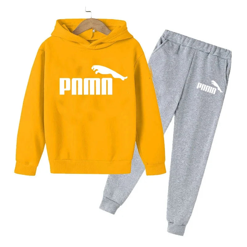 Kids Spring and Autumn Trend 2Pcs Hoodie+Pants Suits 3-14 Yeras Boys Girls Outfit of the Day Tracksuits Children Clothes Sets