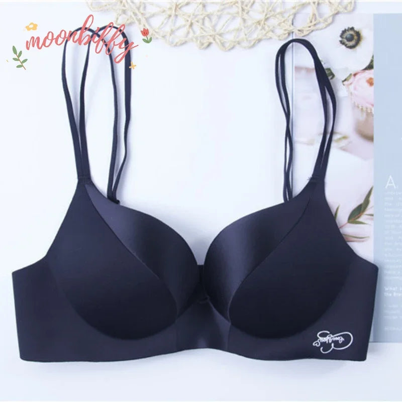 Seamless Sexy Lingerie Deep V 3/4 Cup Push up Women Bra Comfortable Breathable Underwear Wireless Female Bralette Intimates