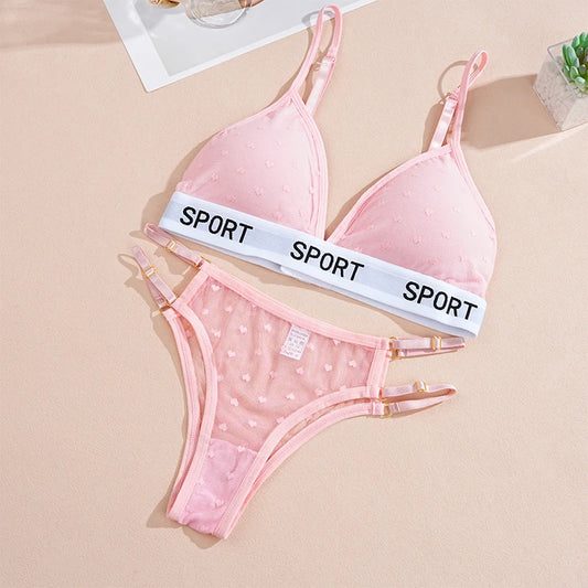 2Pcs/Set New Sexy Lace Lingerie Set Women'S Underwear Transparent Bra Party Sets Lace Lingerie Bra Set Underwear Set S-L